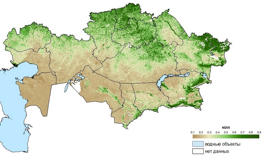 Карта засухи казахстана